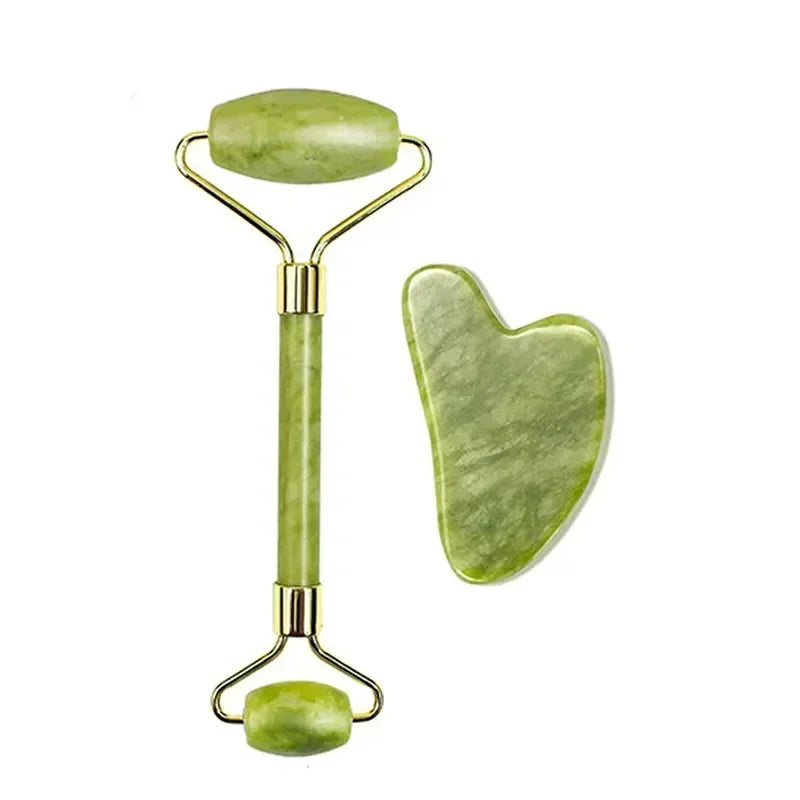 Natural Jade Roller Face Gua Sha Kit