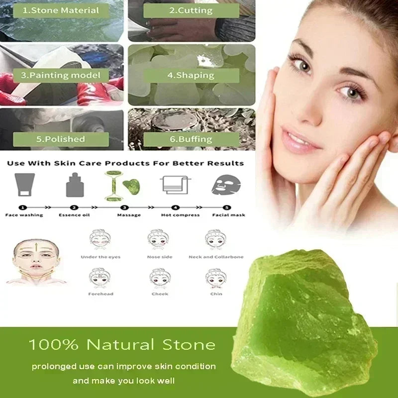 Natural Jade Roller Face Gua Sha Kit