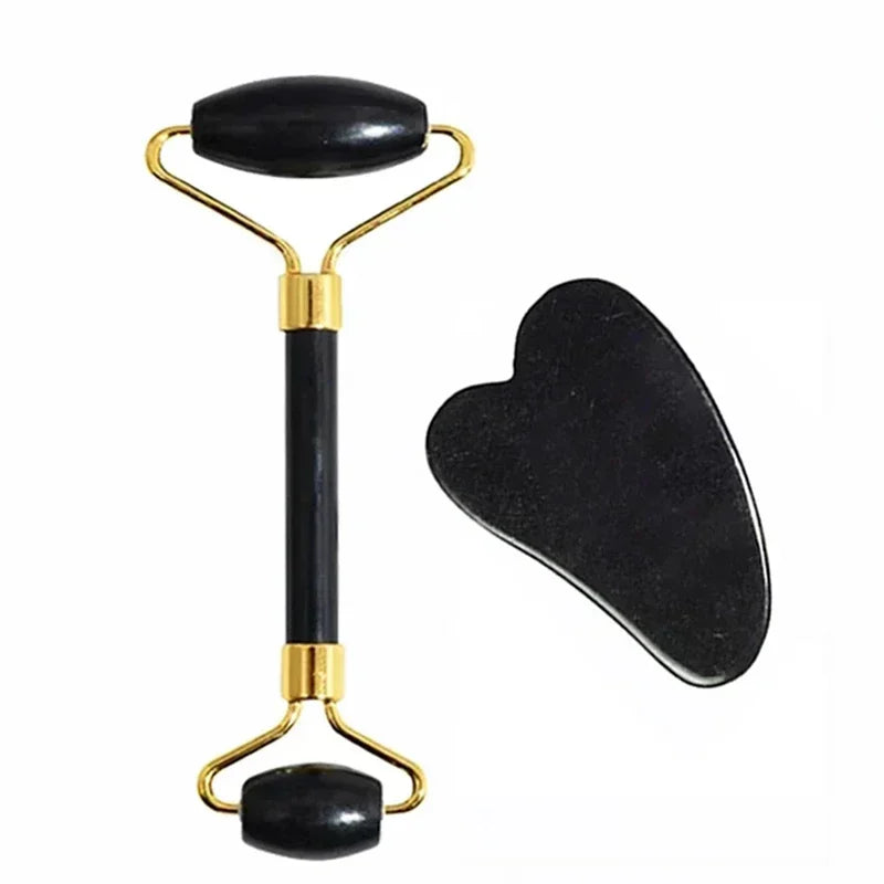 Natural Jade Roller Face Gua Sha Kit