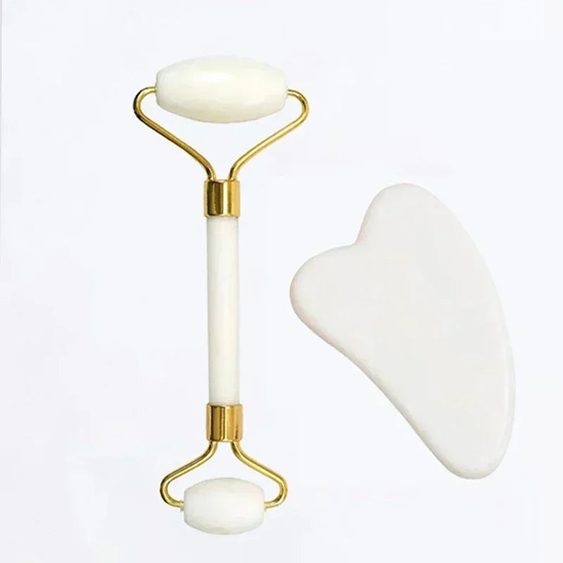 Natural Jade Roller Face Gua Sha Kit